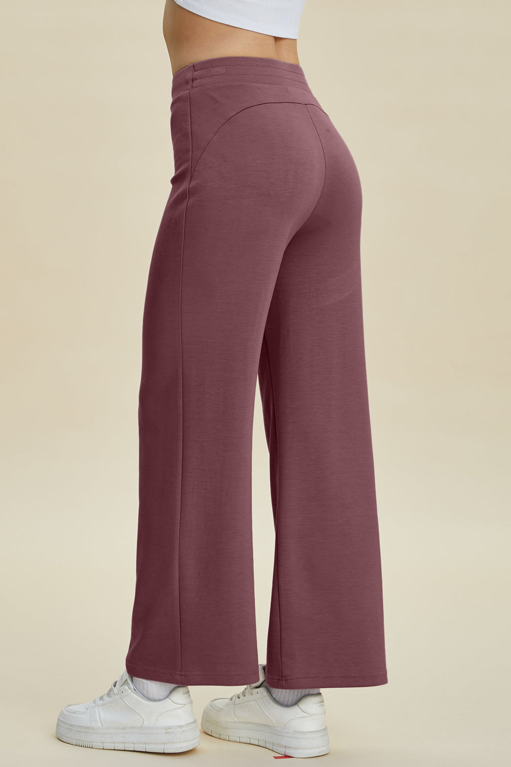 Air Scuba Drawstring Wide Leg Pants- 4 Colors (Mauve, Blue, Moonlit, Black)