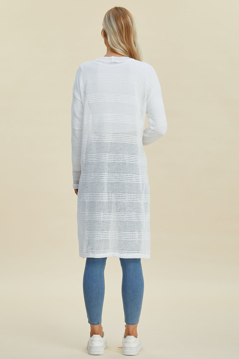 Open Front Longline Cardigan- 4 Colors (Multicolor, Blush, Black, White)