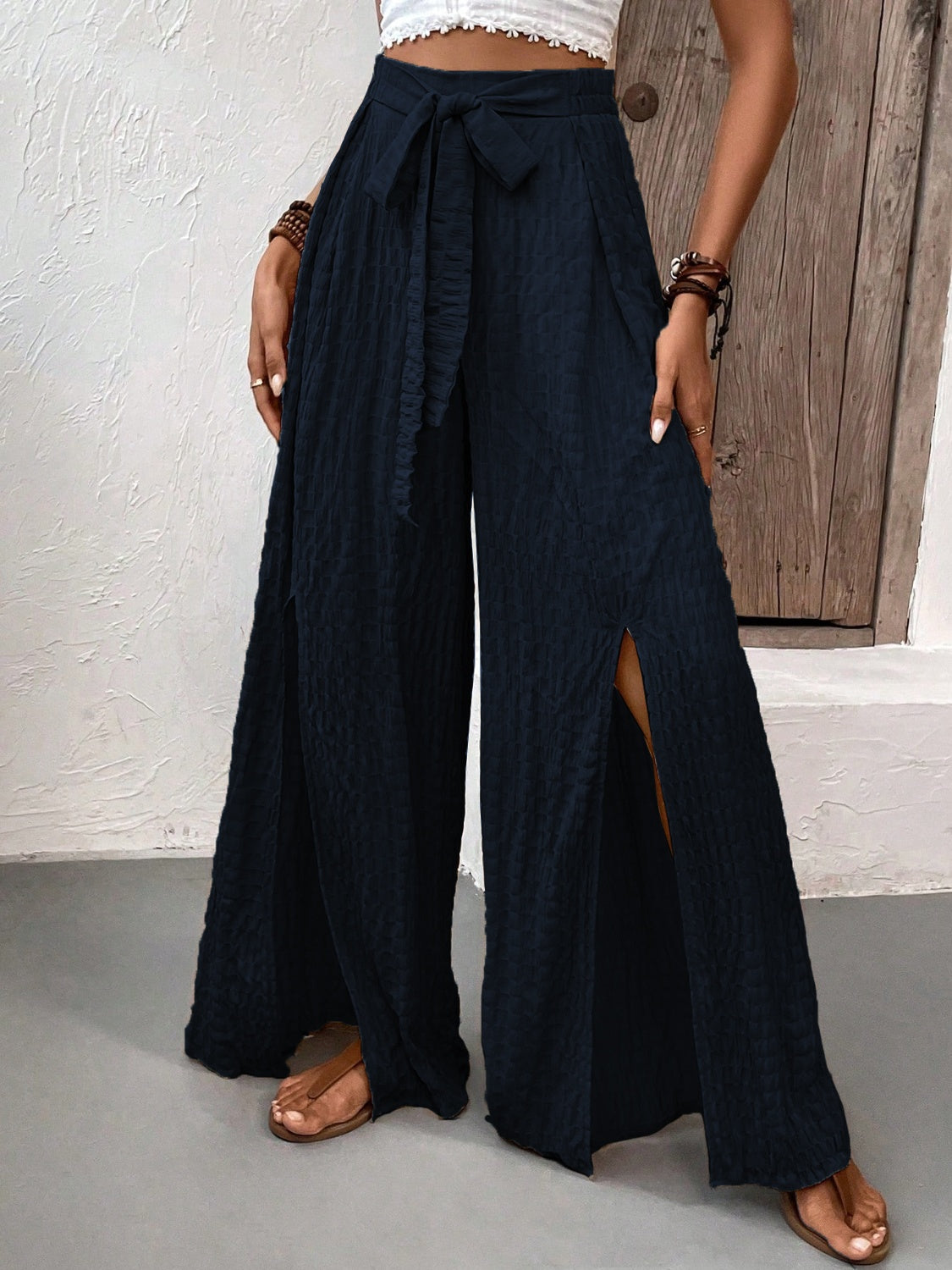Elevate Me Wide Leg Pants- 2 Colors (Black, French Blue)