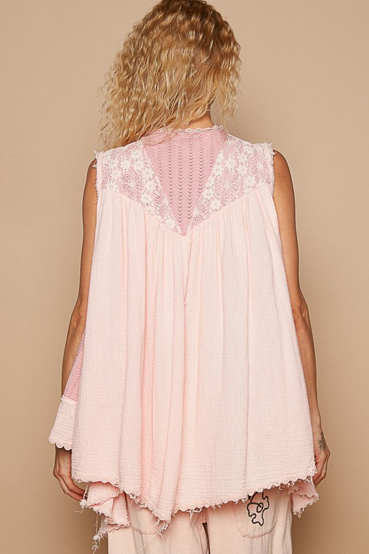 POL Pearly Decadence Top- Blush