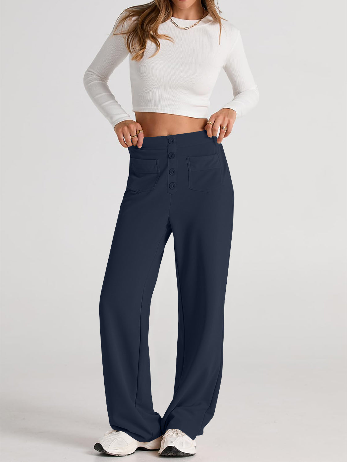Errand Mom Wide Leg Pants- 8 Colors ( Black, Grey, White, Camel, Khaki, Caramel, Army Green, Gum Leaf)