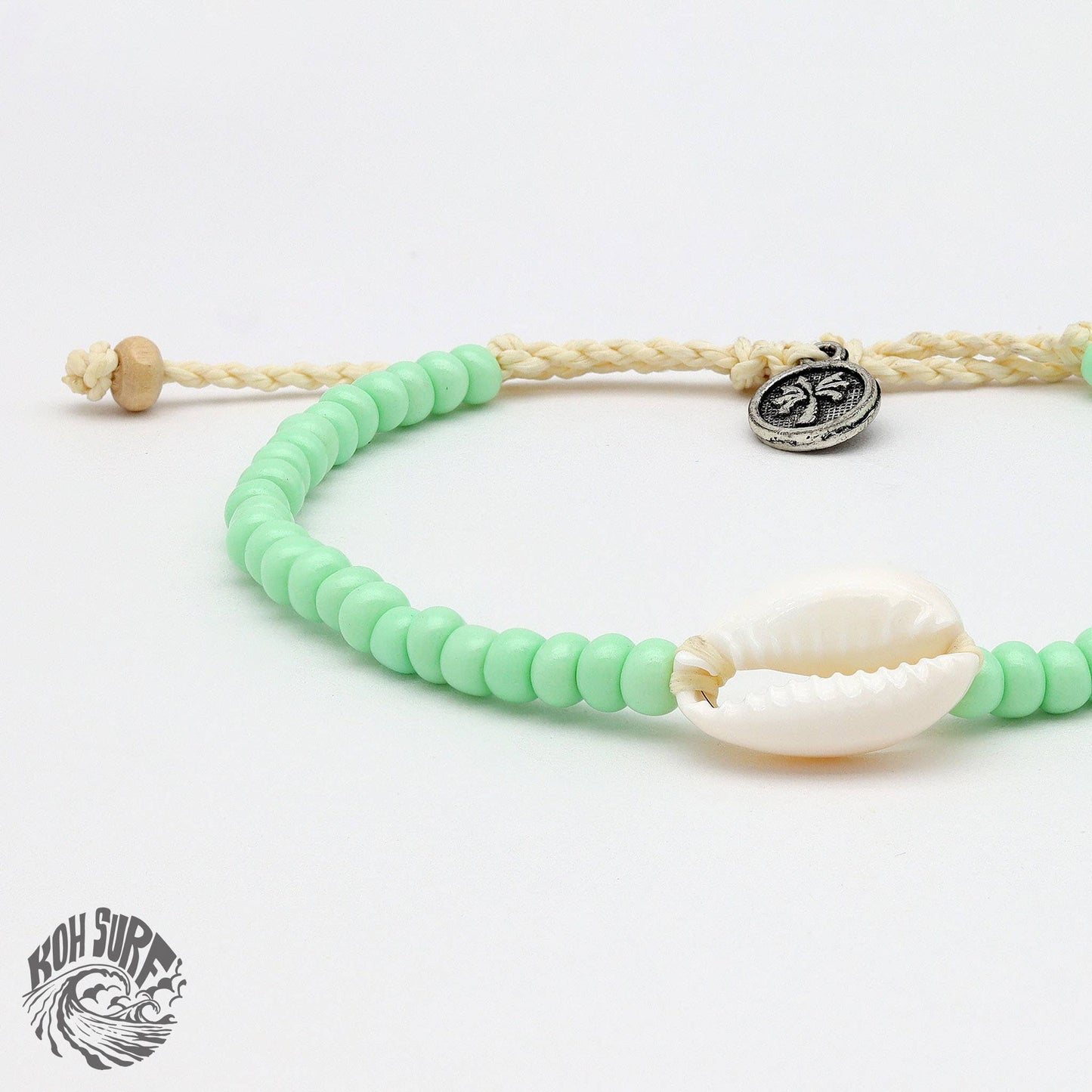Laaloa Bay Beaded Anklet- Green
