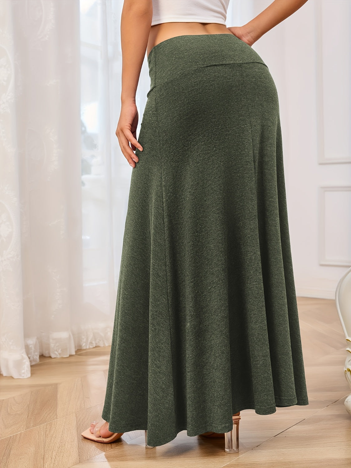 Basic Babe Maxi Skirt- 5 Colors (Dark Grey, Burgundy, Army Green, Black, Lilac)