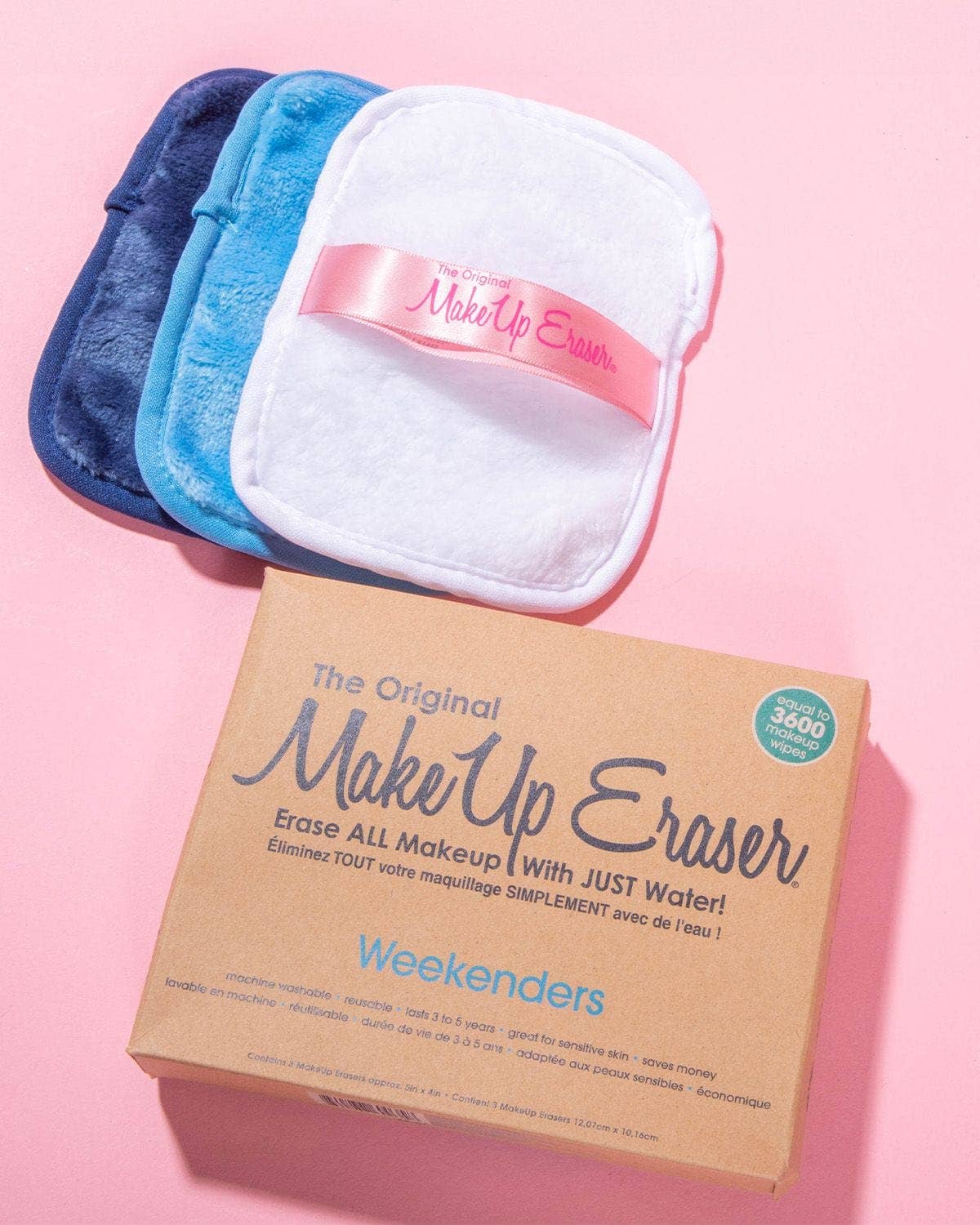 Weekenders Blue 3pc makeup Eraser Set