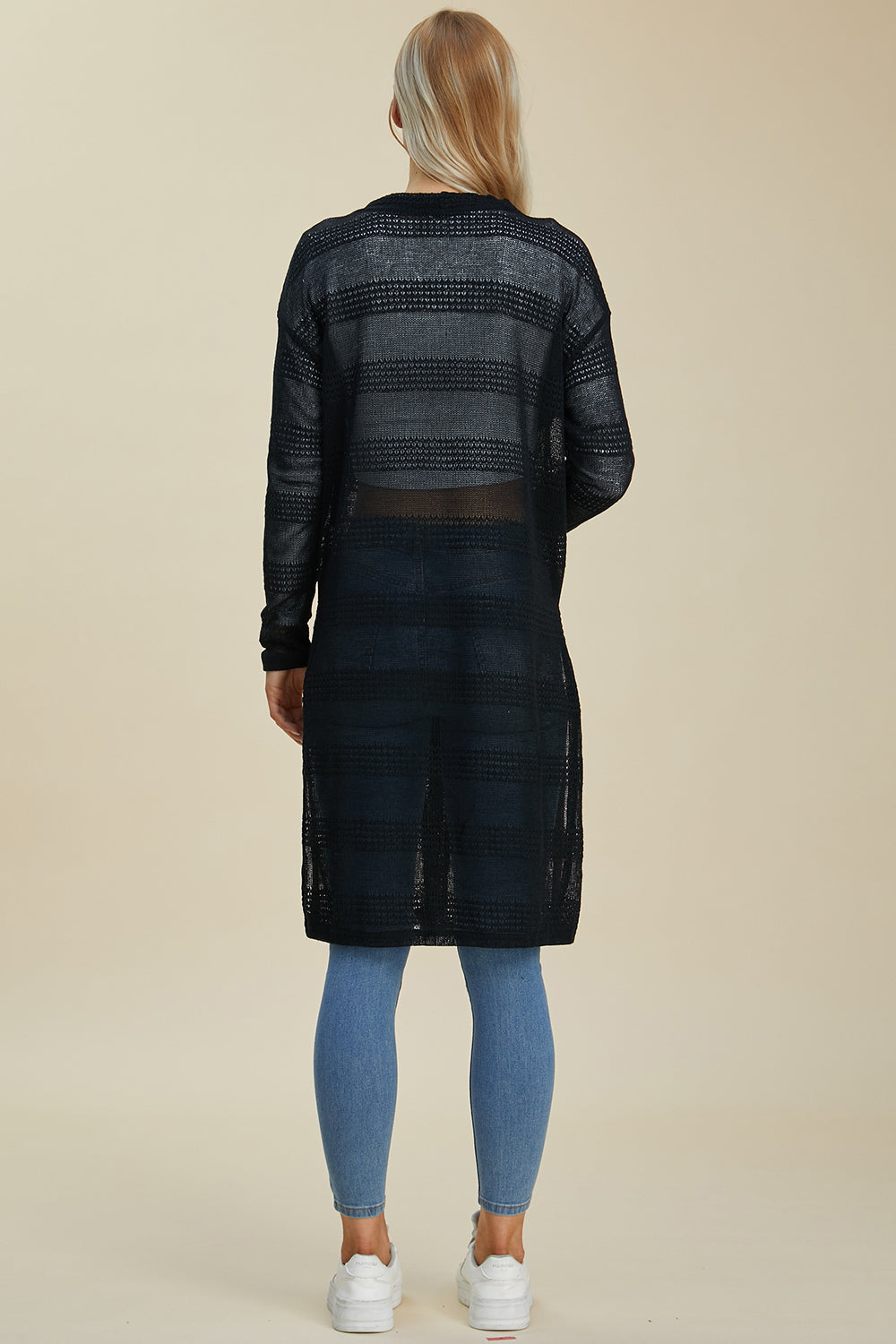 Open Front Longline Cardigan- 4 Colors (Multicolor, Blush, Black, White)