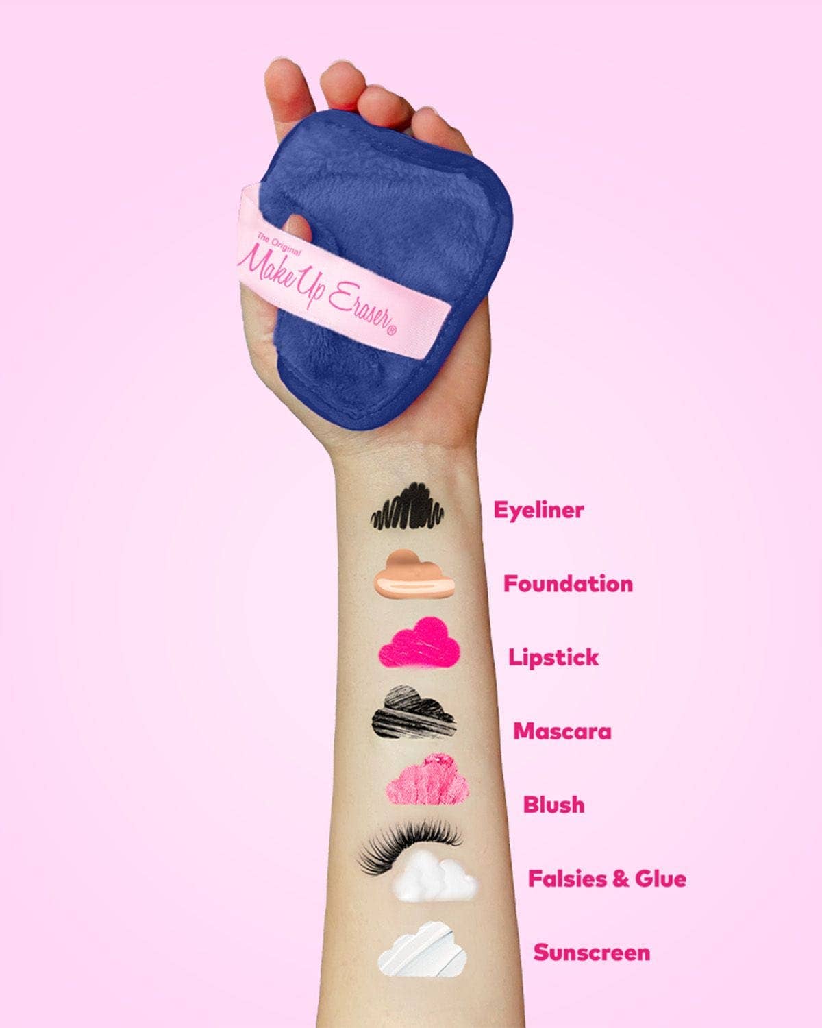 Weekenders Blue 3pc makeup Eraser Set