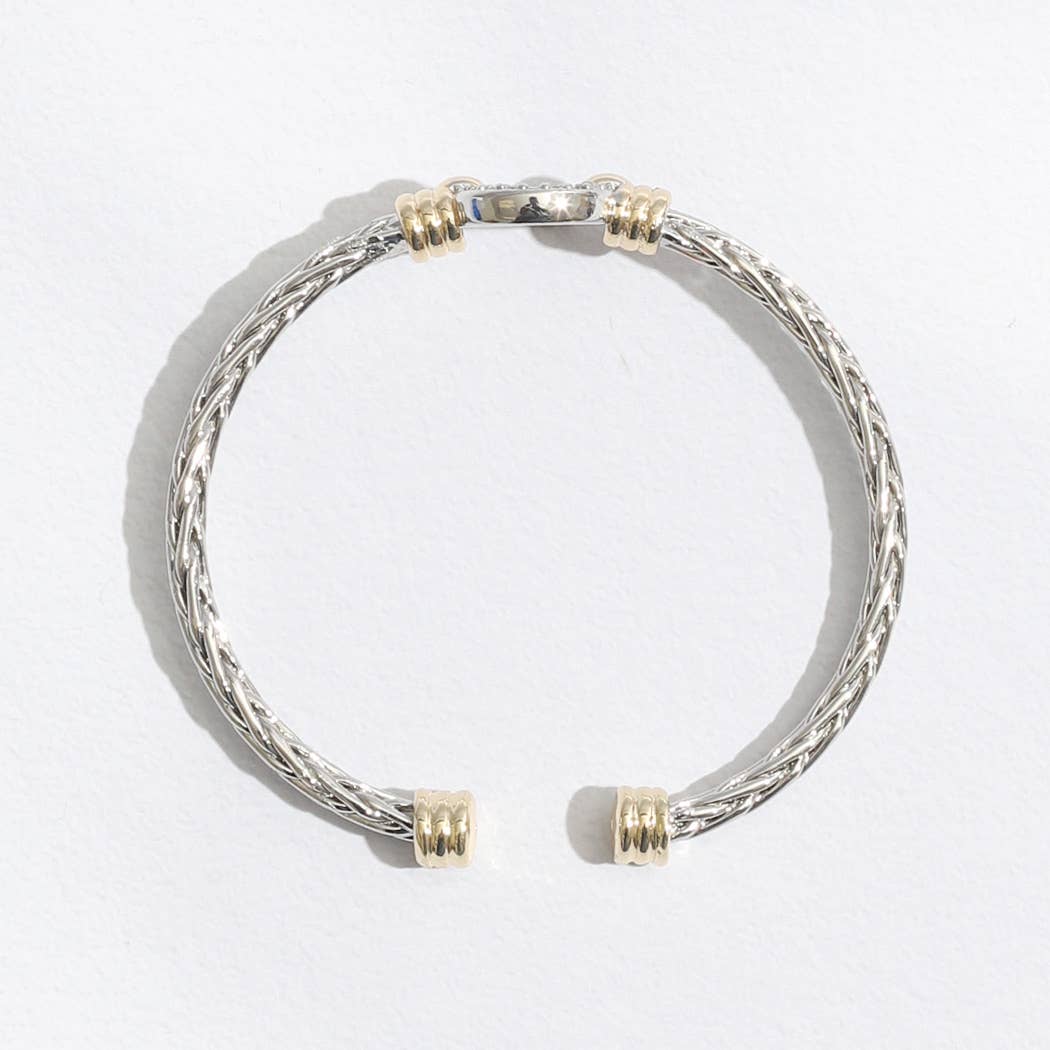 Braided Bangle Cuff Bracelet