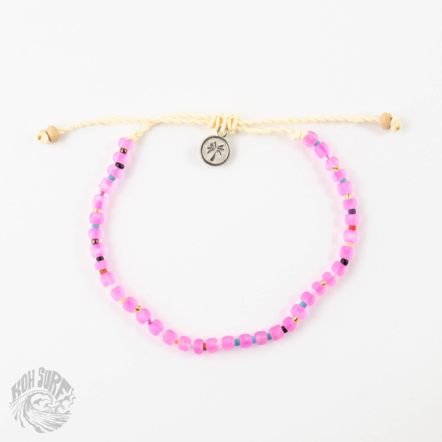 Masceti Beaded Anklet- Pink