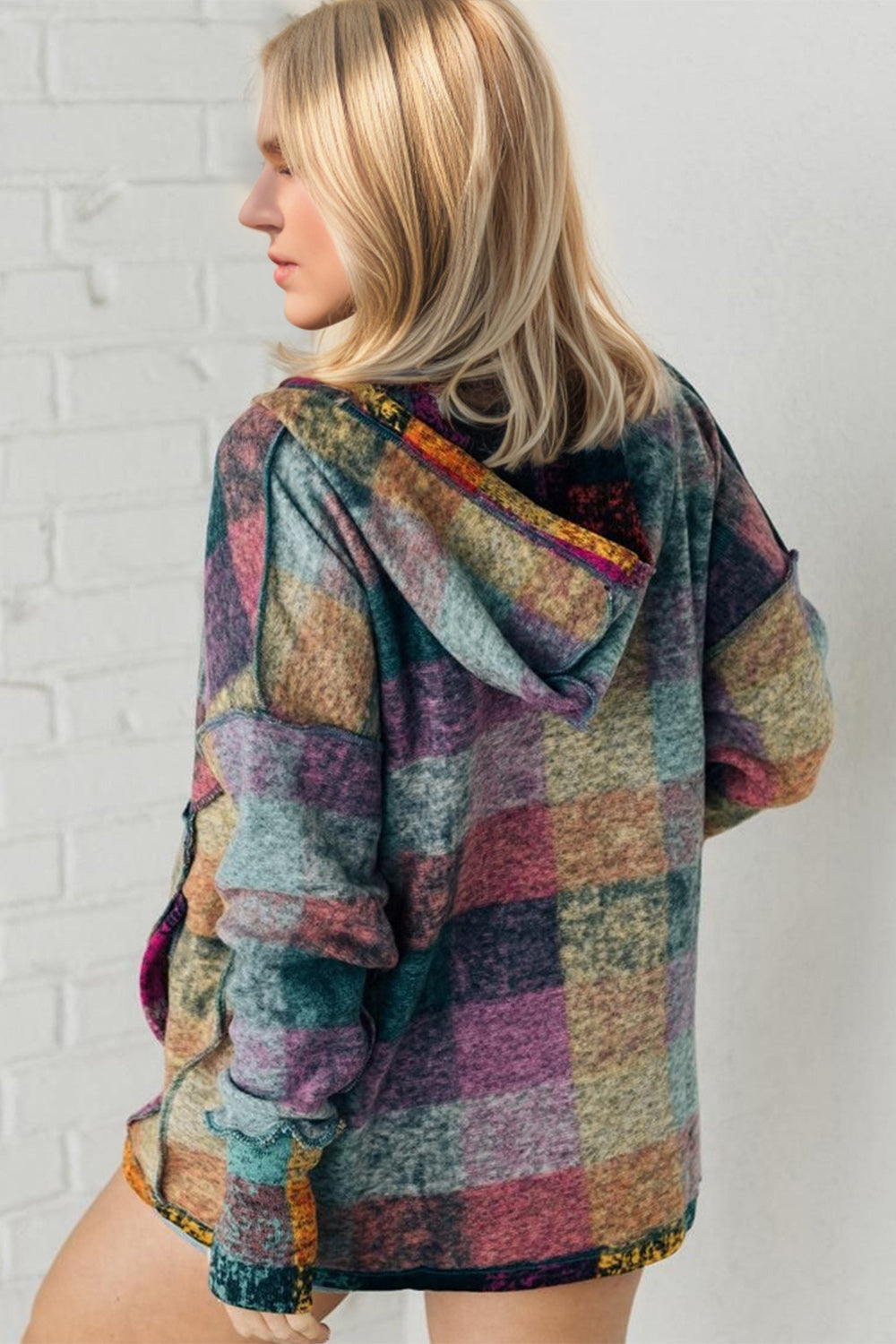 Half Button Thumbhole Hoodie