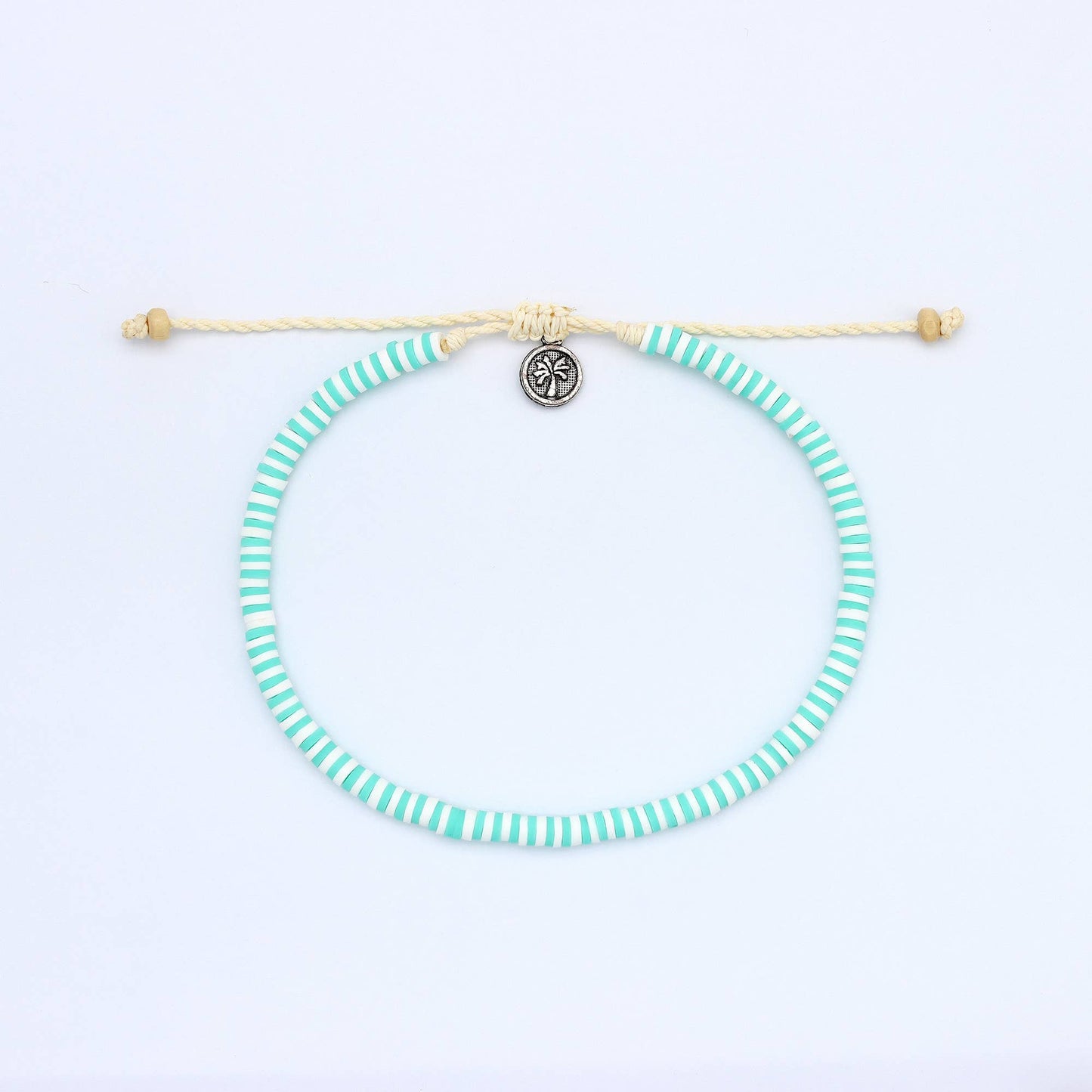 Biru Clay Beaded Anklet- Turquoise