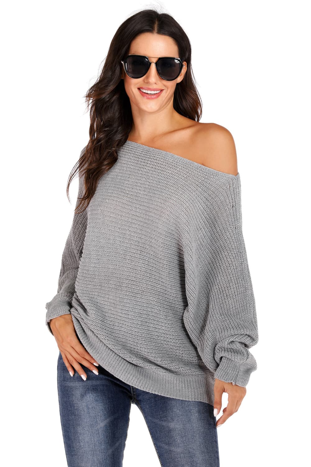 Dolman Days Sweater- 2 Colors (White, Gray)