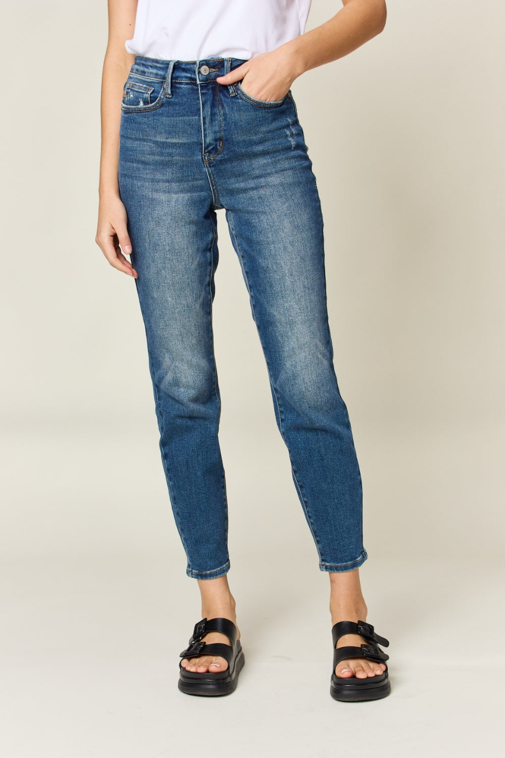 The Anderson- Tummy Control Slim Judy Blue Jeans