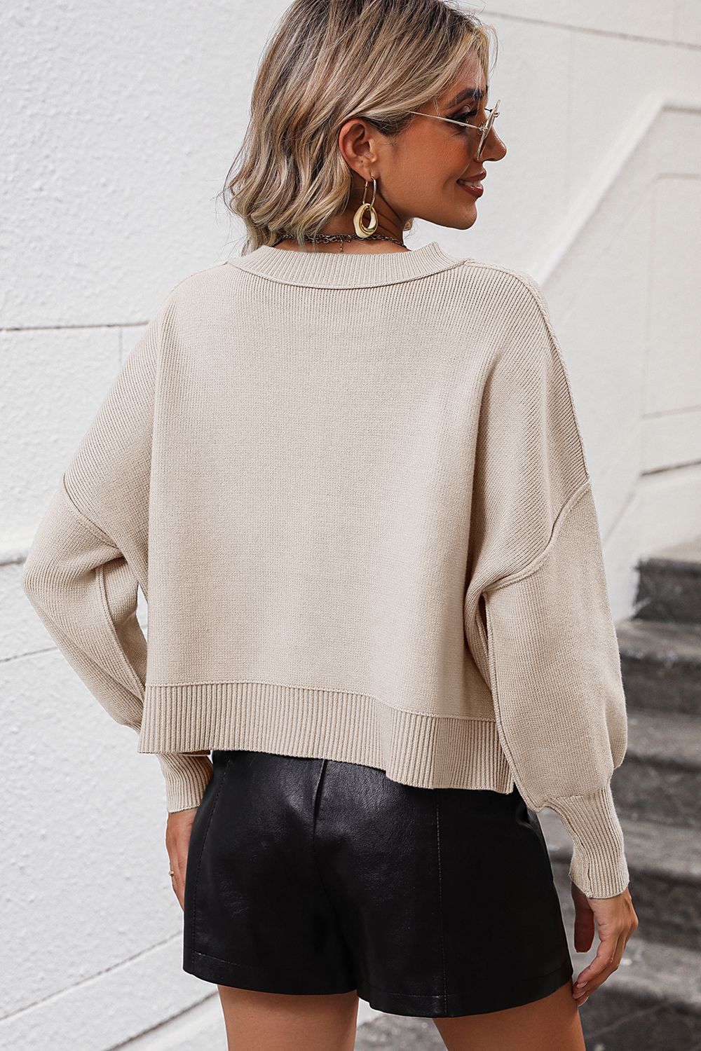 Catalina Pullover Sweater- 6 Colors (Lime, Black, White, Blue, Red Orange, Beige)