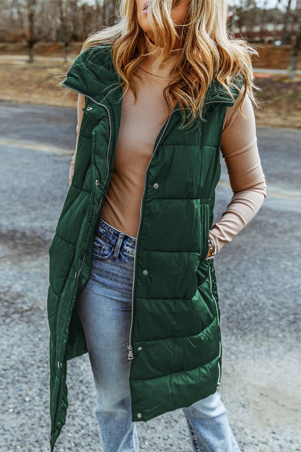 Cold Days Forever Hooded Puffer Vest- 5 Colors (Black, Green, Charcoal, Chestnut, Plum)