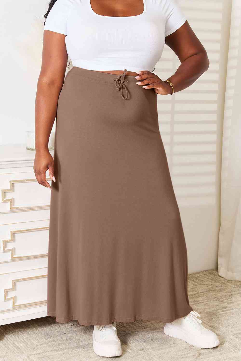 Soft and Sweet Maxi Skirt- 3 Colors (Taupe, Green, Black)