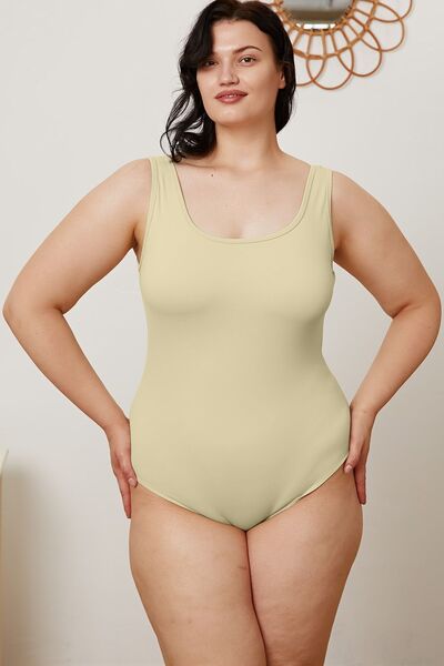 5 Colors- Square Neck Bodysuit (White, Black, Camel, Beige, Black Forest)