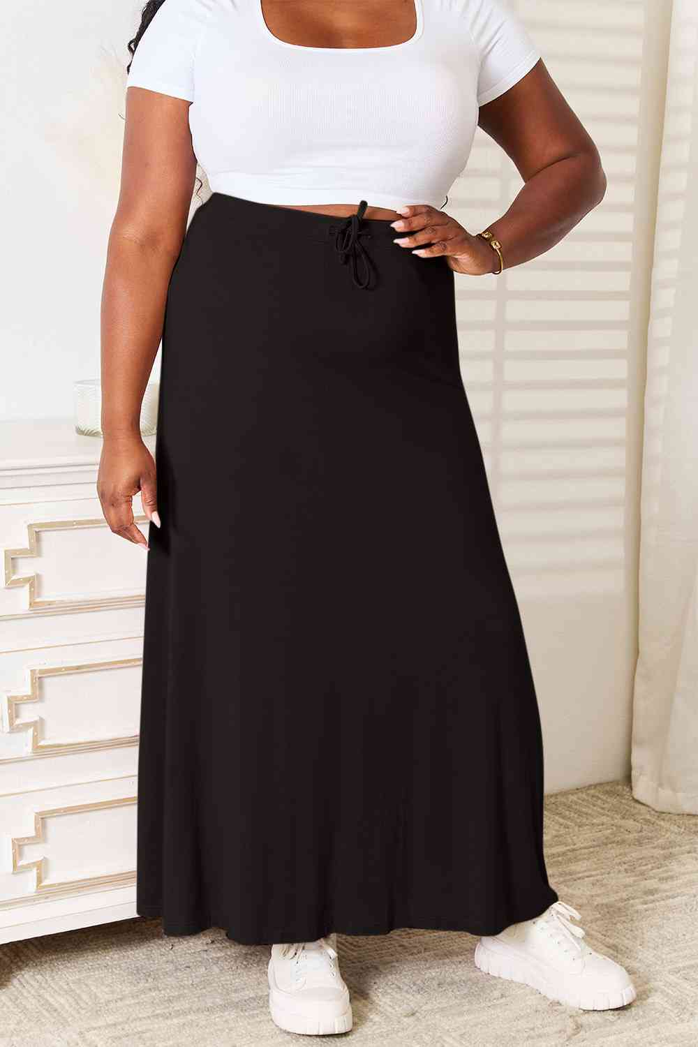 Soft and Sweet Maxi Skirt- 3 Colors (Taupe, Green, Black)