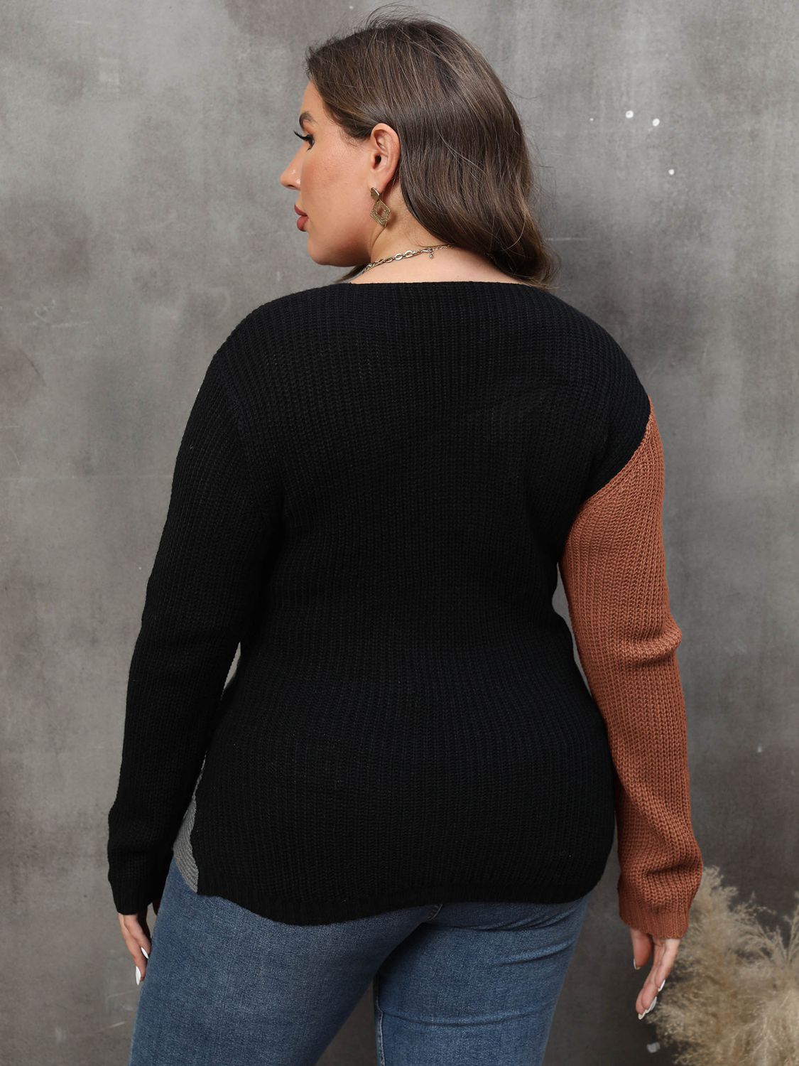 Two-Toned for the Weather Sweater- 3 Colors (Violet, Camel, Charcoal)