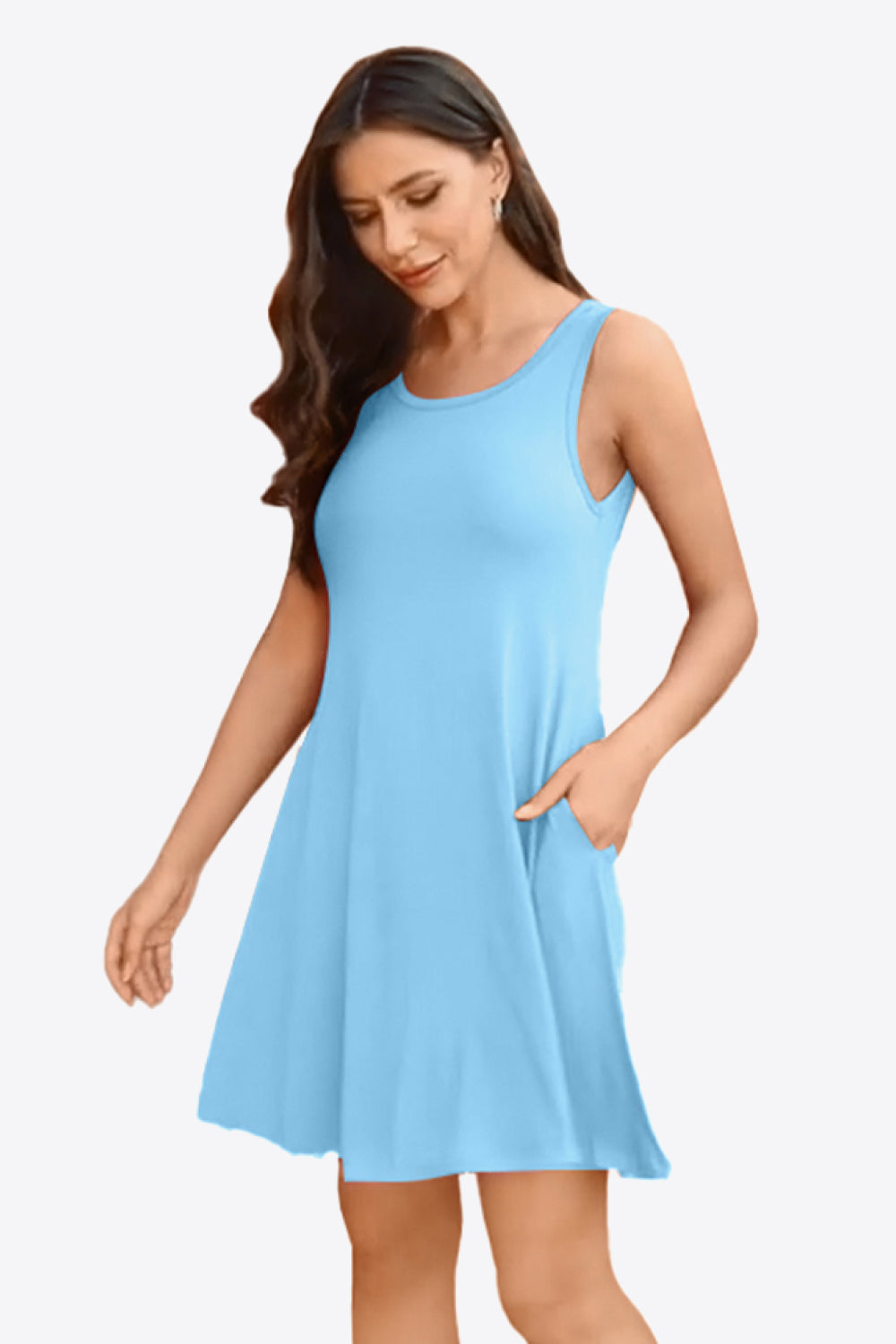Simple Breeze Dress- 6 Colors (Black, Pastel Blue, Aqua, Army Green, Wine, Turquoise)