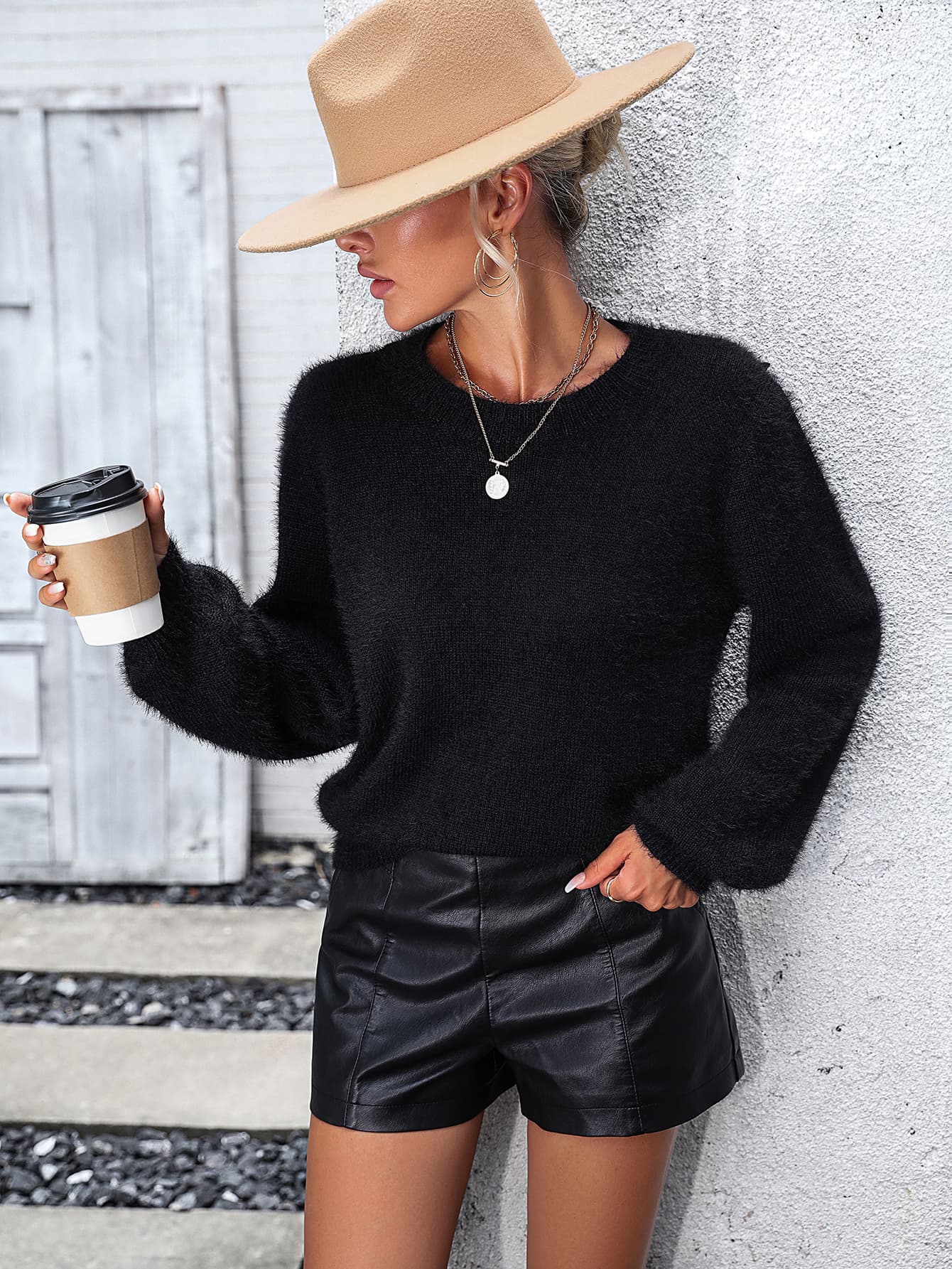 Lap of Luxury Sweater- 4 Colors (White, Black, Gray, Ivory)