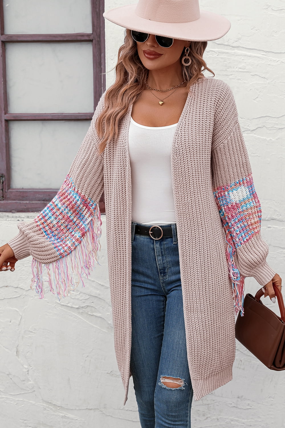 Happy Valley Fringe Cardigan- 3 Colors (Cloudy Blue, Dust Storm, Black)