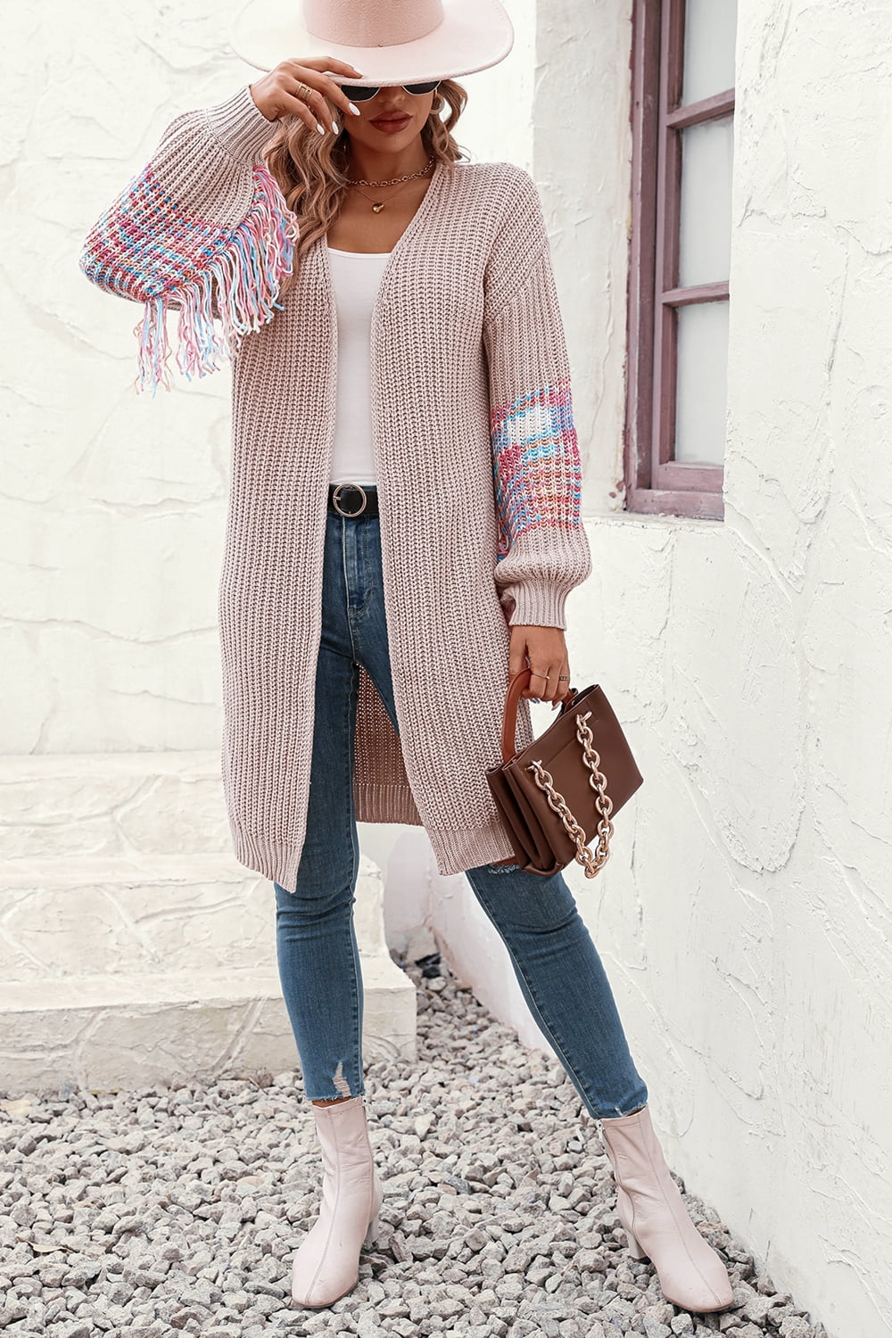 Happy Valley Fringe Cardigan- 3 Colors (Cloudy Blue, Dust Storm, Black)