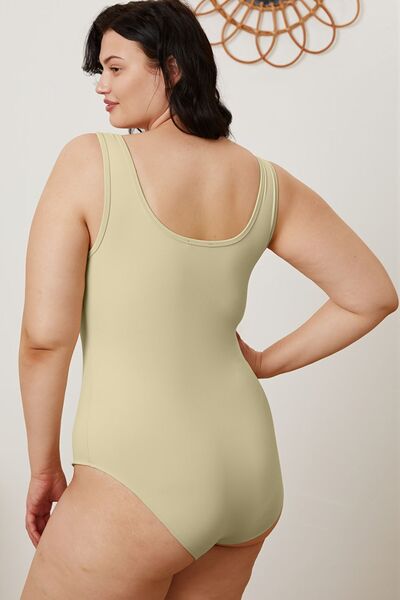 5 Colors- Square Neck Bodysuit (White, Black, Camel, Beige, Black Forest)