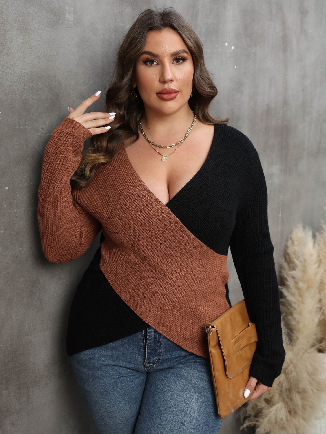 Two-Toned for the Weather Sweater- 3 Colors (Violet, Camel, Charcoal)