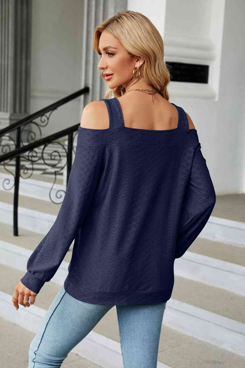 A Texture in Time Blouse- 8 Colors (Pink, Navy, Black, Chestnut, Sage, Wine, Cream, Blush)