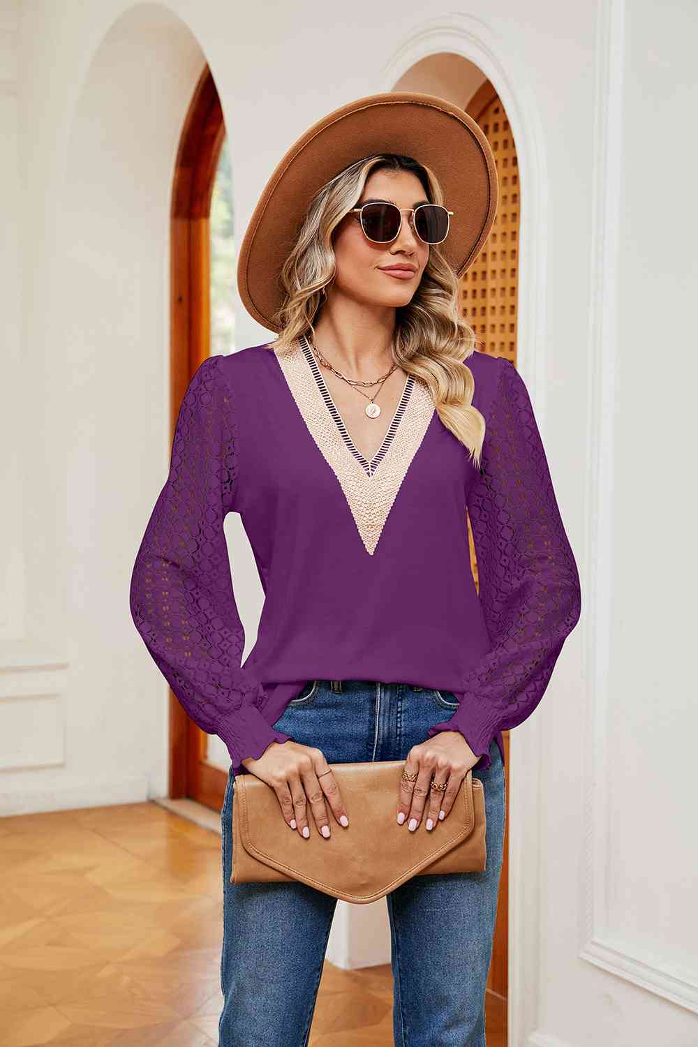 Breezy and Beautiful Blouse- 6 Colors (White, Peach, Black, Teal, Azure, Pink)