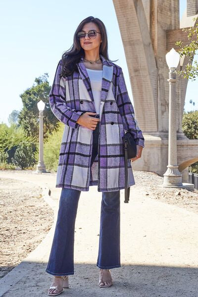 Business Days Coat- 8 Colors (Pink, Blue, Green, Black, Red, Plaid, Violet)