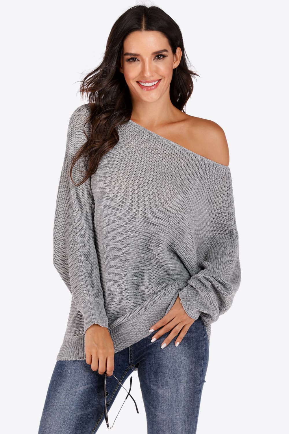 Dolman Days Sweater- 2 Colors (White, Gray)