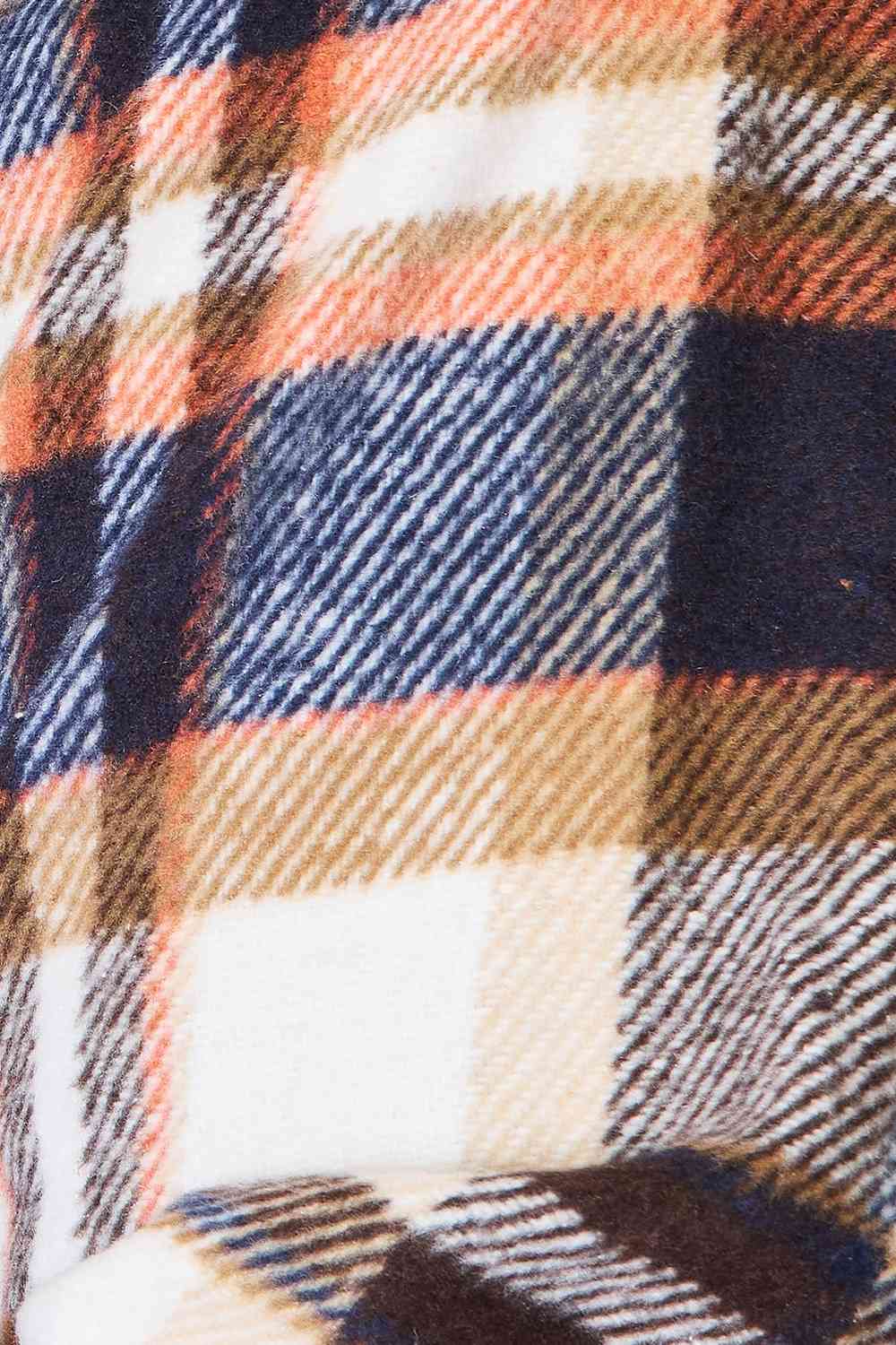 Navy Pumpkin Plaid Jacket