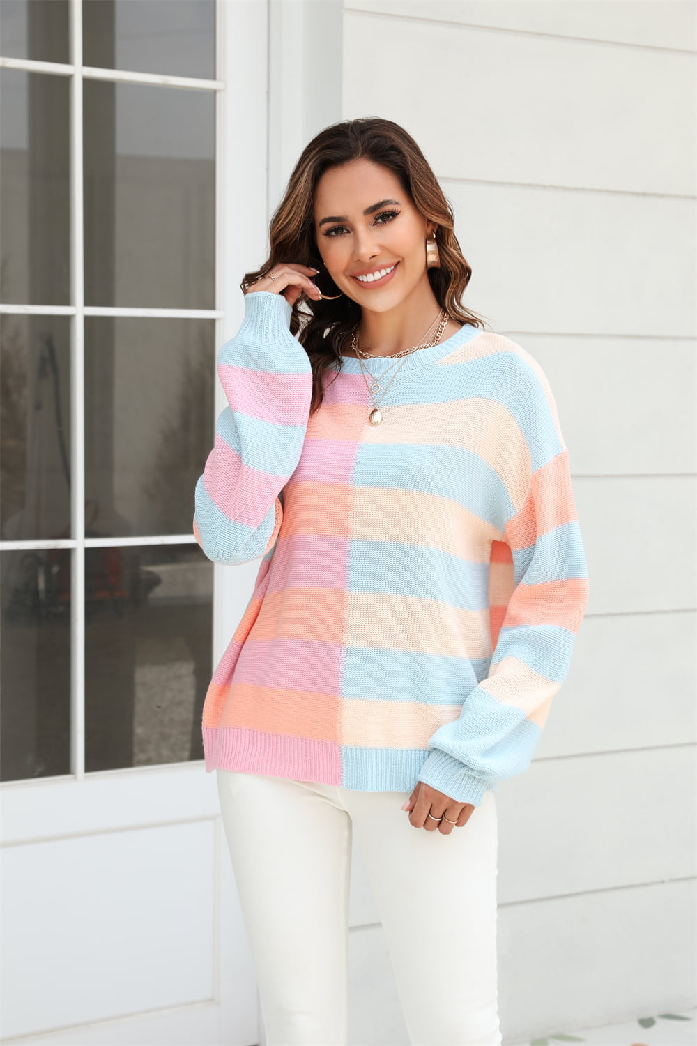 Peace of Mind Sweater- 2 Colors (Blush, Khaki)