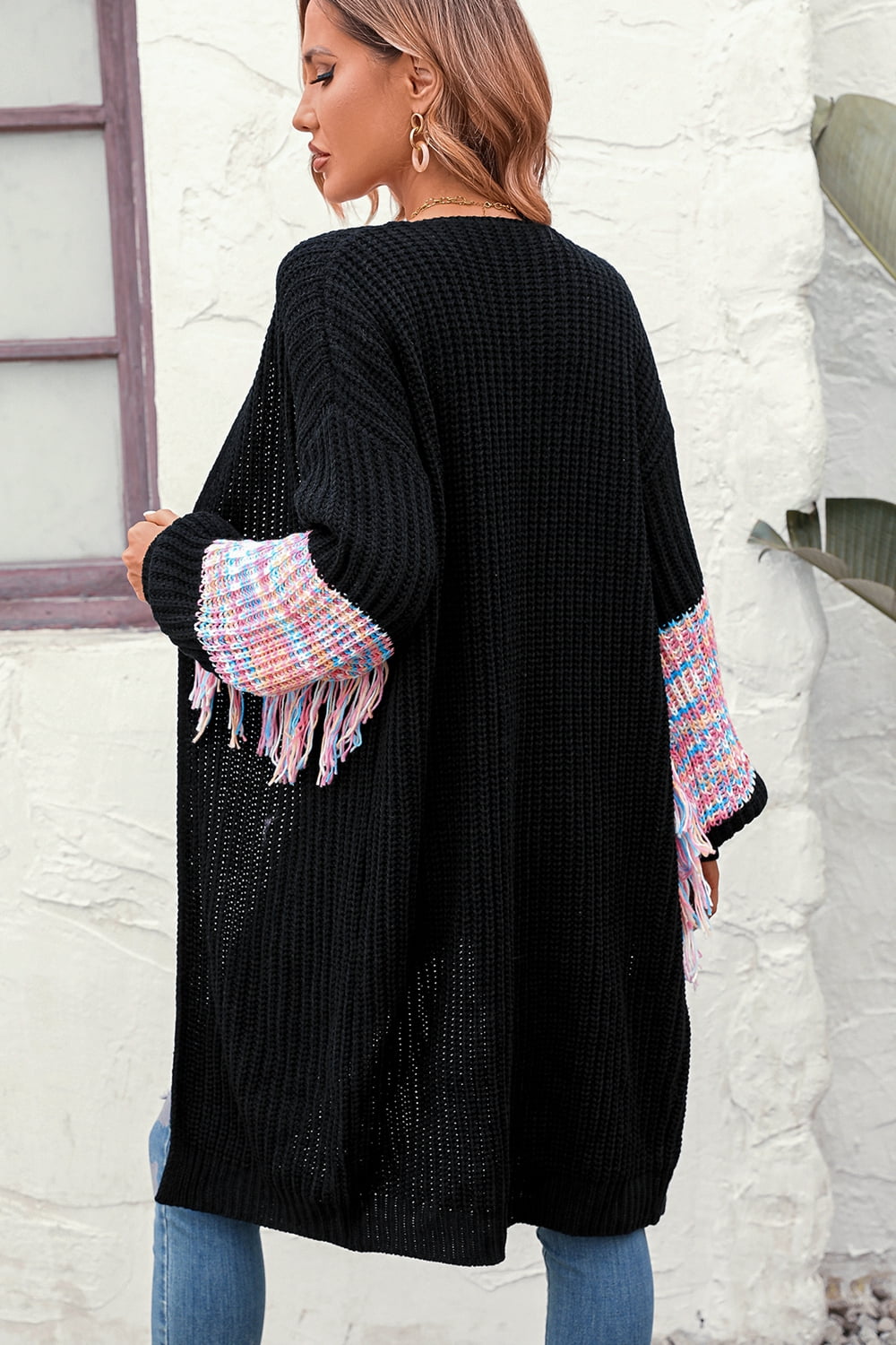 Happy Valley Fringe Cardigan- 3 Colors (Cloudy Blue, Dust Storm, Black)