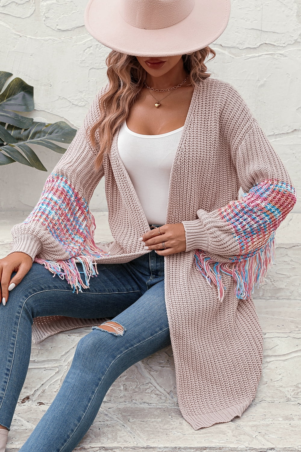 Happy Valley Fringe Cardigan- 3 Colors (Cloudy Blue, Dust Storm, Black)
