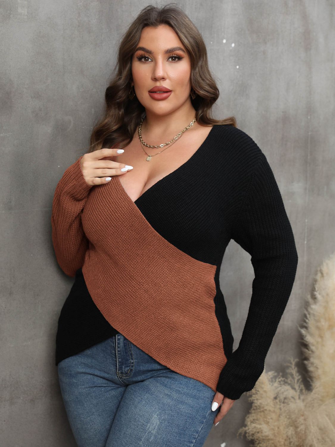 Two-Toned for the Weather Sweater- 3 Colors (Violet, Camel, Charcoal)