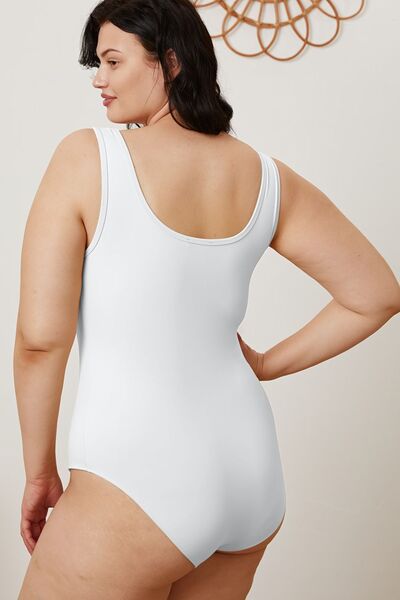 5 Colors- Square Neck Bodysuit (White, Black, Camel, Beige, Black Forest)