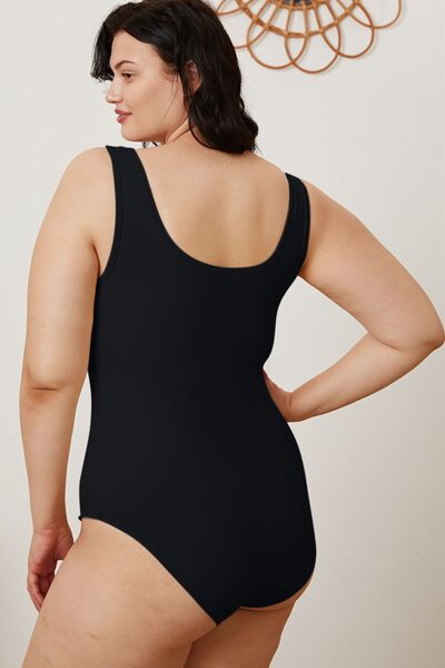 5 Colors- Square Neck Bodysuit (White, Black, Camel, Beige, Black Forest)