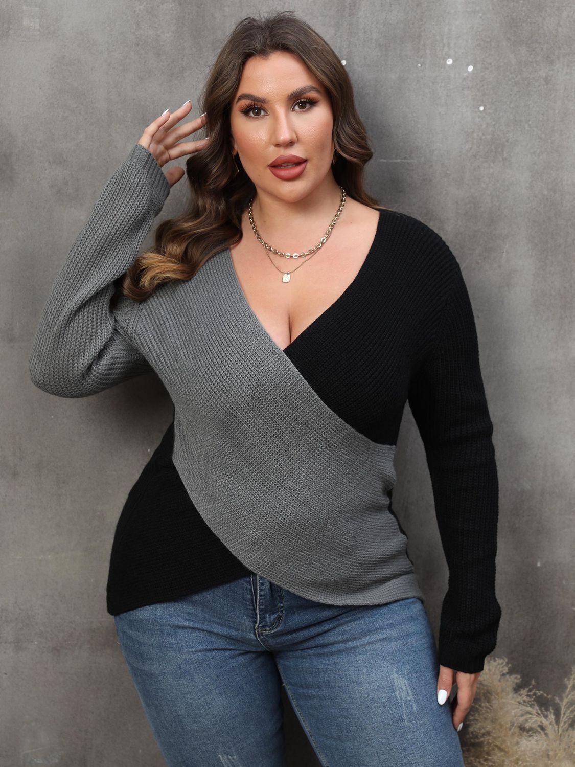 Two-Toned for the Weather Sweater- 3 Colors (Violet, Camel, Charcoal)