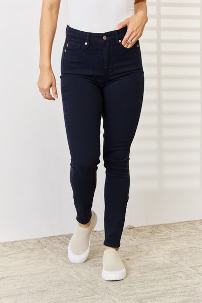 The Knott- Navy Tummy Control Judy Blue Skinny Jeans