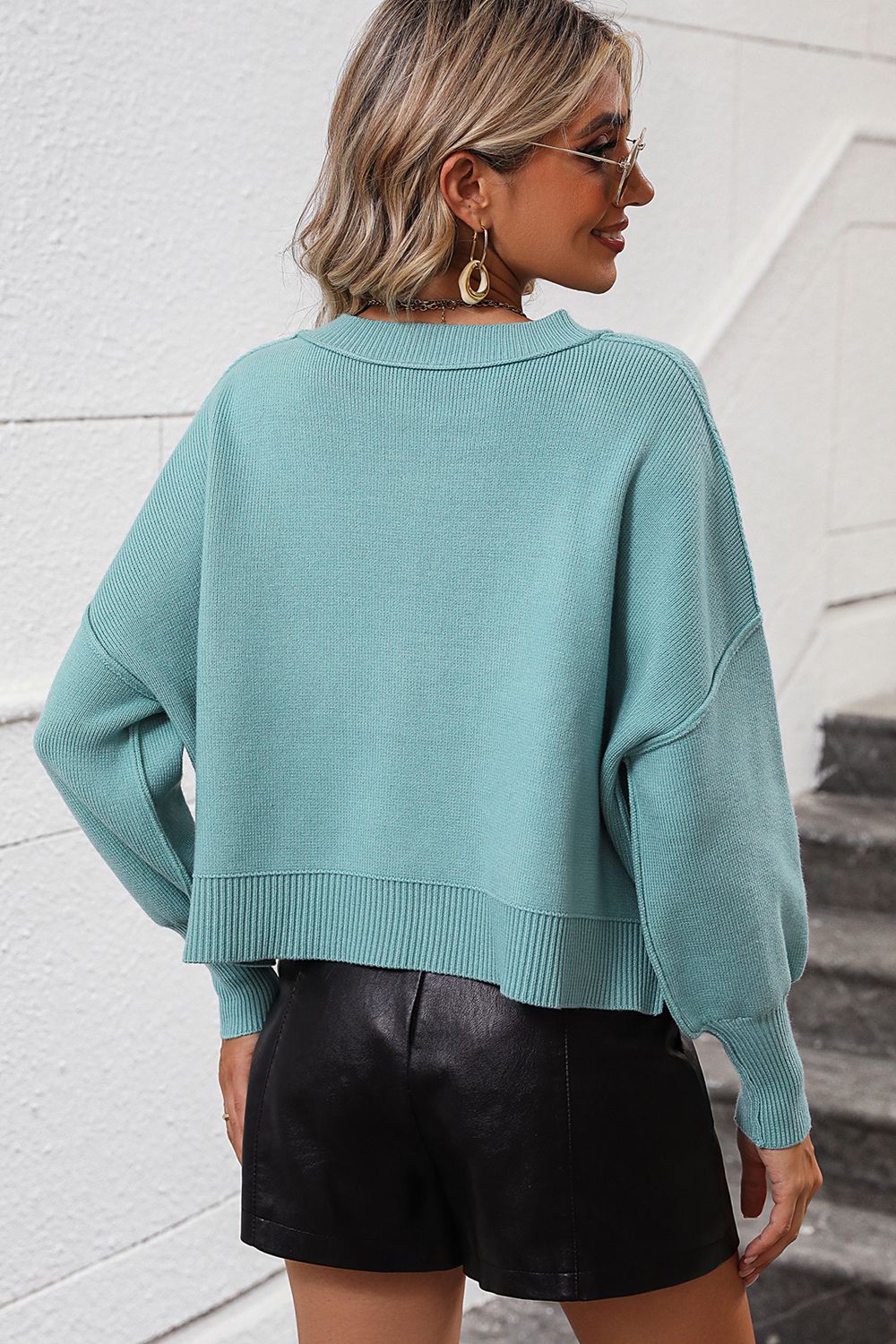 Catalina Pullover Sweater- 6 Colors (Lime, Black, White, Blue, Red Orange, Beige)