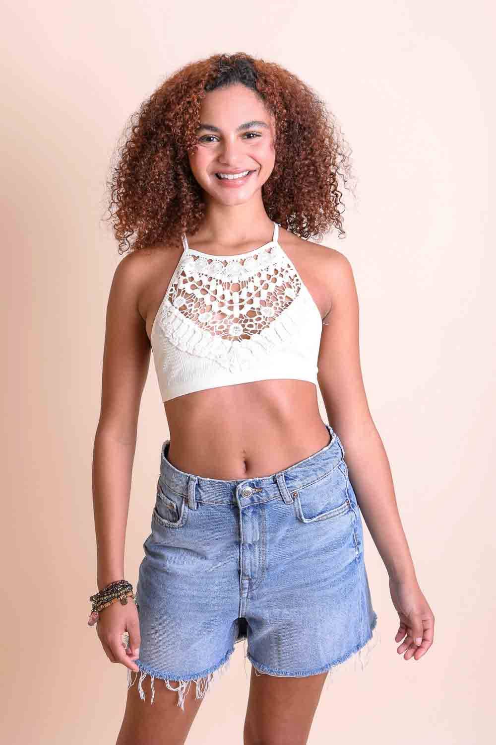 🌼 Crochet Brami Top - Open Pack Sizes XS/S, M/L, XL: Sage / M/L