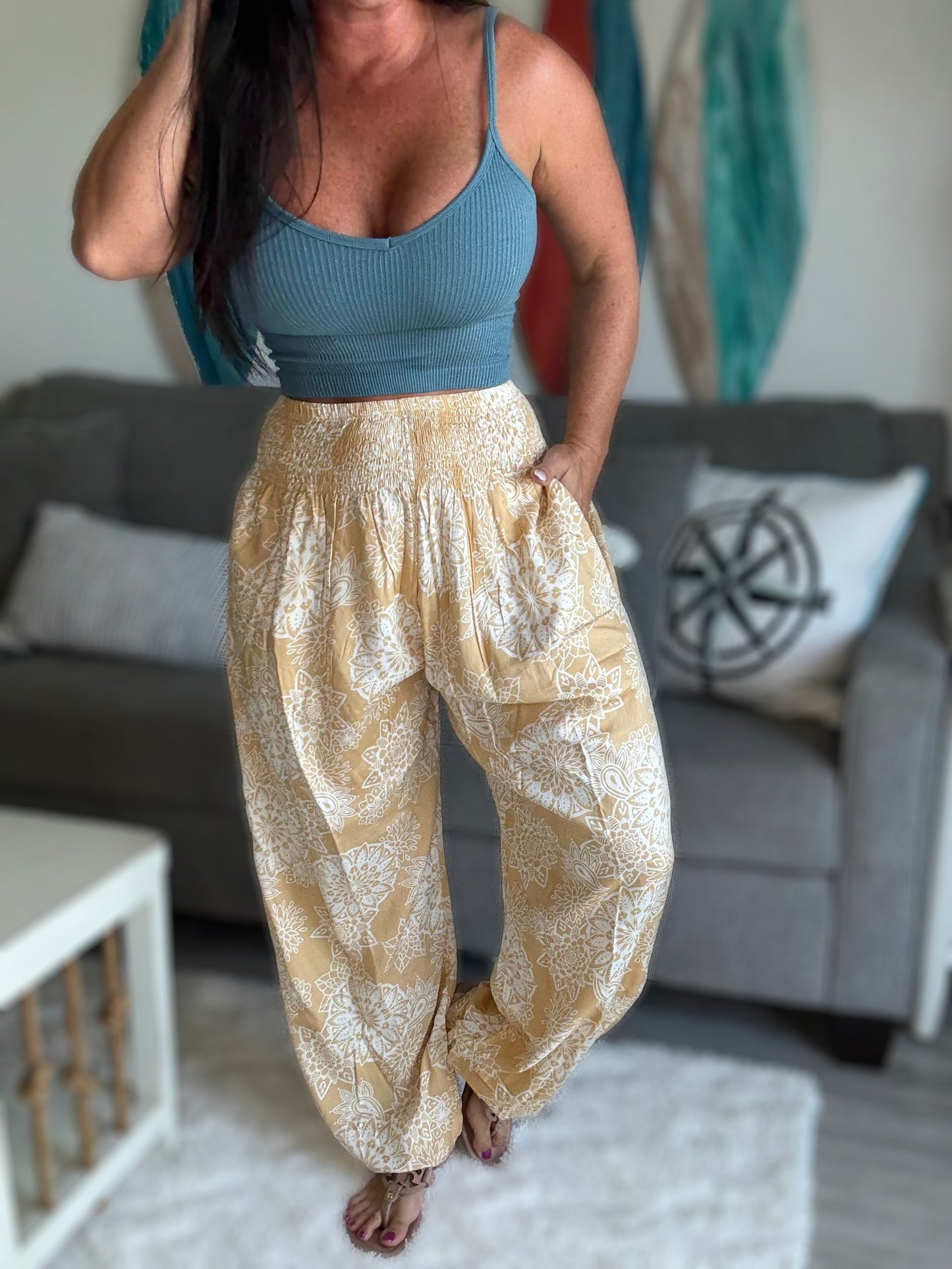 Golden Sunset Harem Pants- 90077