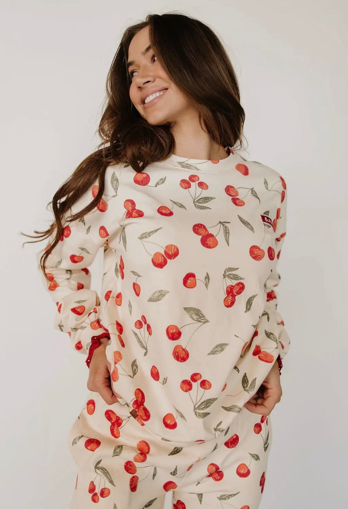 Ampersand Cherry Charmed University Pullover