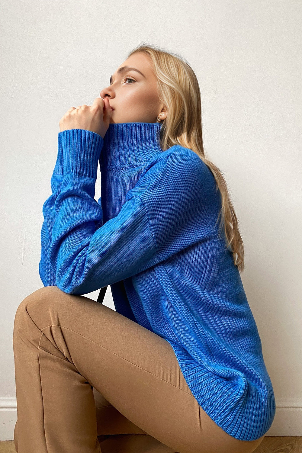 Turtleneck Dropped Shoulder Sweater- 12 Colors