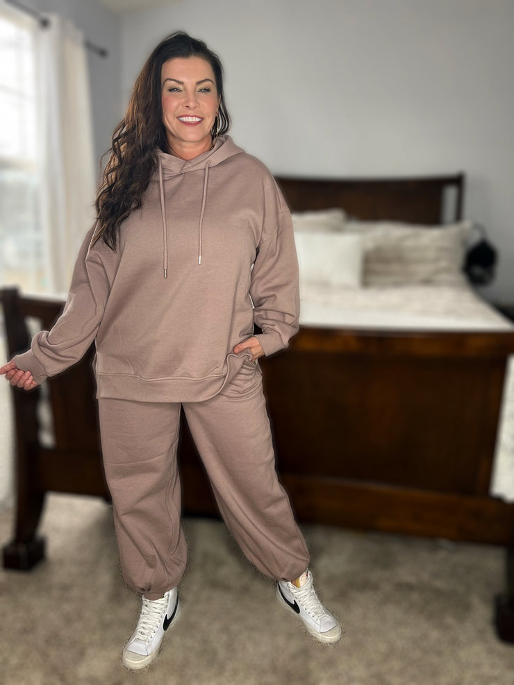 Casually Cozy Hoodie- Rosy Brown