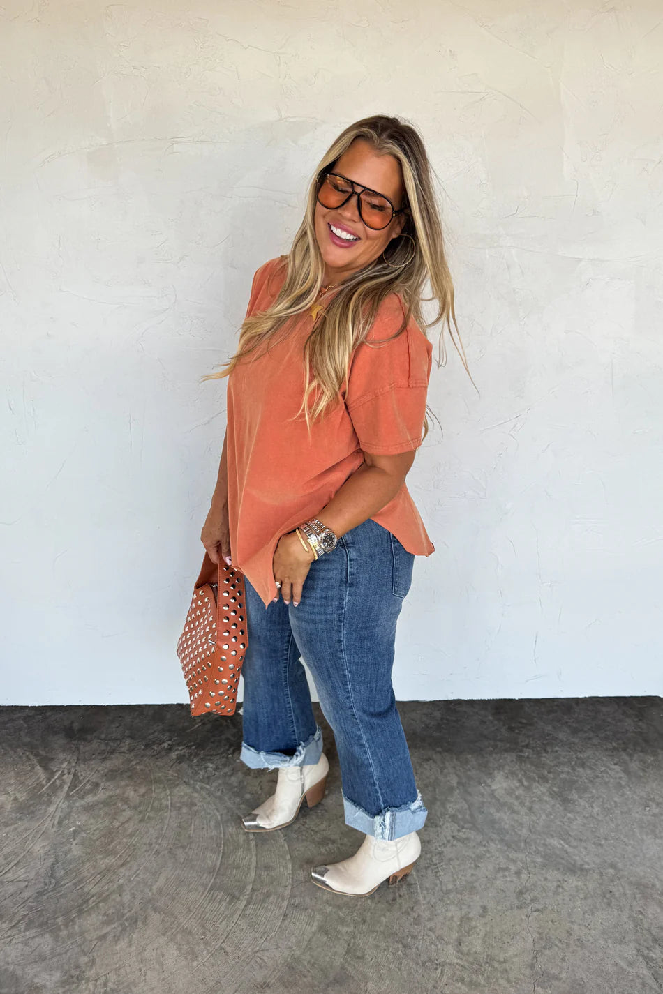 Not Your Boyfriend's Tee - Rust BB577