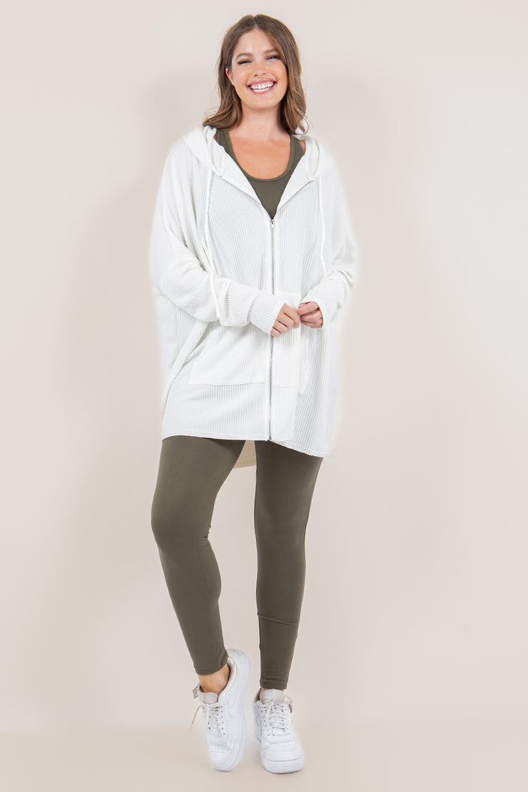 Zip Me Baby Hoodie- White