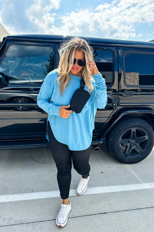 Soft for Fall Sweatshirt- Blue